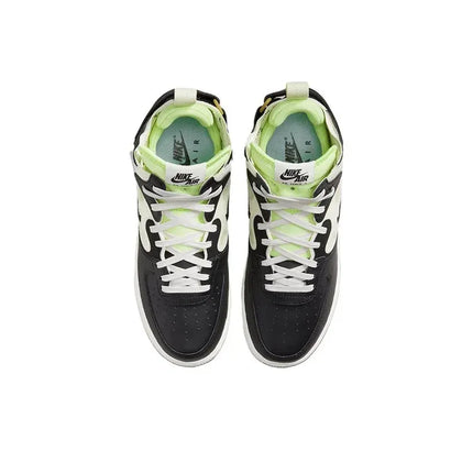 Nike Air Force 1 Skate Shoes Men's Mid-top Black/Green DQ1872-100