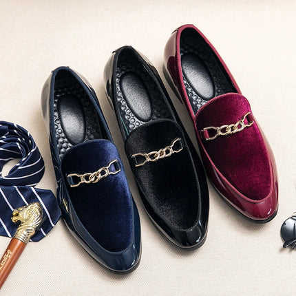 Mocassini da uomo in pelle scamosciata dal design di lusso Nero Blu Rosso Scarpe eleganti casual per discoteca Party Monk Strap Scarpe da uomo Taglia 38-47
