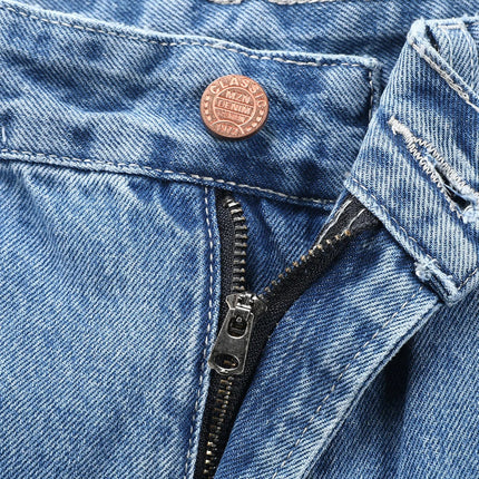 Men's Ripped Baggy Jeans Loose Fit Distressed Denim Pants Light Wash Y2K Streetwear Wide Leg Style PlatiNum
