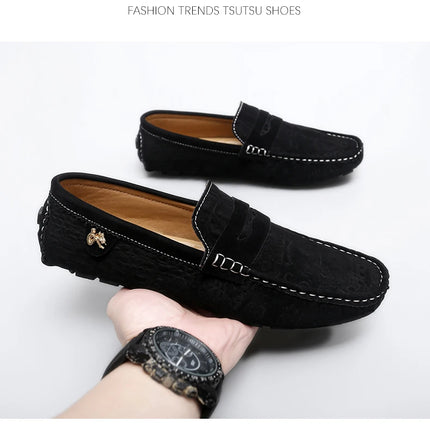 Scarpe Italiane Formali da Uomo, Mocassini in Pelle Fatti a Mano, Scarpe Casual da Guida, Slip-on di Lusso Comodi per Uomo