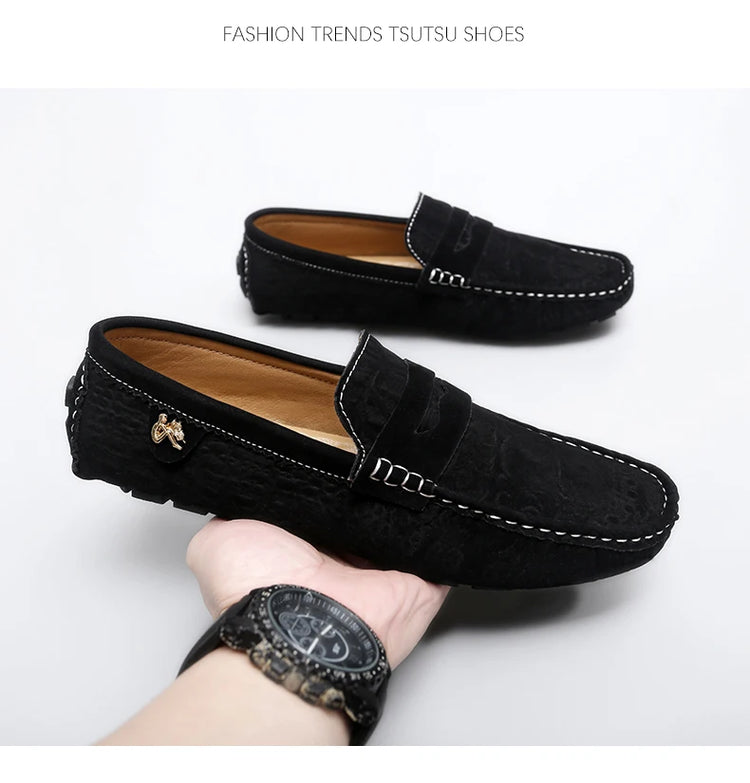 Scarpe Italiane Formali da Uomo, Mocassini in Pelle Fatti a Mano, Scarpe Casual da Guida, Slip-on di Lusso Comodi per Uomo