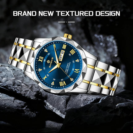 BANGWEI Orologio da donna elegante e lussuoso al quarzo, orologio da polso classico e semplice in acciaio inossidabile, con data automatica, impermeabile, con diamanti platinumshop