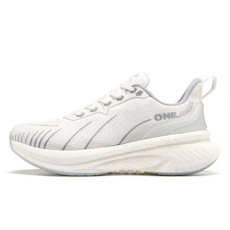 ONEMIX Nuove scarpe da corsa ammortizzanti per uomo Runner pesanti adatti Stringate Sport Donna Scarpe da ginnastica da uomo atletiche all'aperto antiscivolo PlatiNum