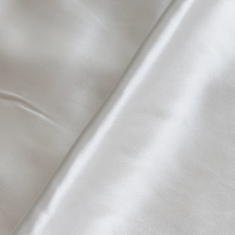 1 metro Forniture per cucire fai-da-te 100% pura seta Natura Raso bianco Shinny Sciarpa bianca Tessu