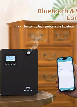 NAMSTE Diffusore di oli essenziali per la casa con macchina per l'aria profumata con tecnologia intelligente Spruzzatore per deodoranti per aromaterapia Bluetooth WiFi