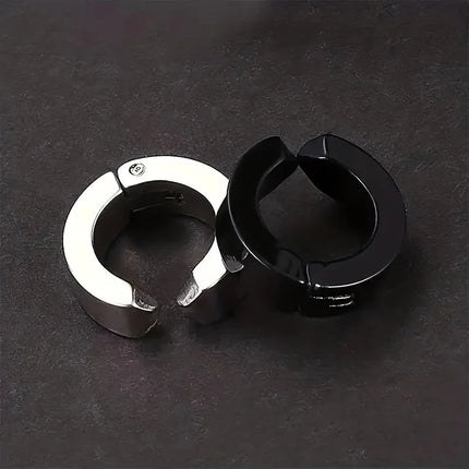 Orecchini a clip per osso dell'orecchio in acciaio inossidabile da uomo da 2 pezzi - Clip per orecchie alla moda e durevoli per uomo Gioielli con orecchini finti non penetranti platinumshop