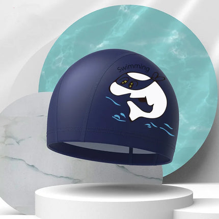 Bonnet de bain pour filles, dessin animé mignon, étanche, protection des oreilles, haute élasticité, chapeau de natation pour enfants, garçons, accessoires de natation pour bébés