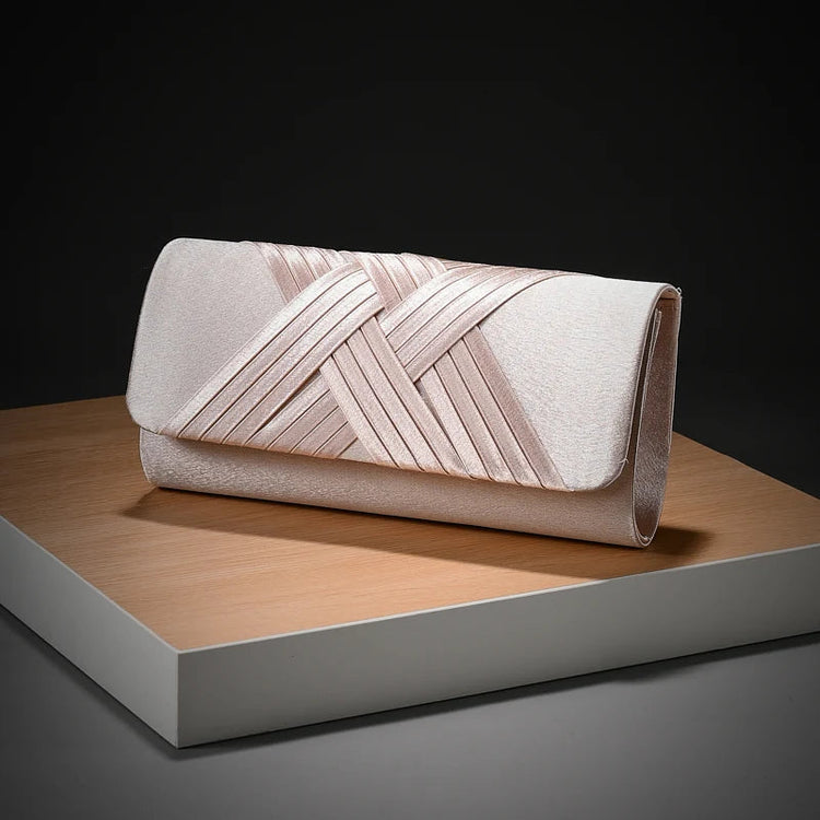 Luxury Stripes Designer One-shoulder bag Envelope Evening Clutch Bags hardware shoulder bag women wedding party gift bag PlatiNum