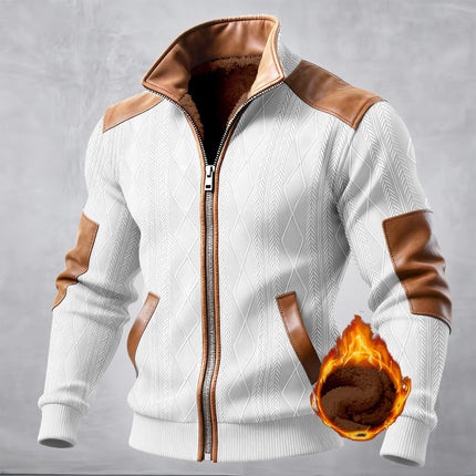 2026 New Winter and Autumn Men's Double-Layered Insulated Thick Hooded Coat, Comfortable Cardigan with Zipper Closure Jacket