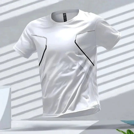 2025 Men's fashion top T-shirt, skin-friendly, breathable, highly elastic, quick-drying PlatiNum