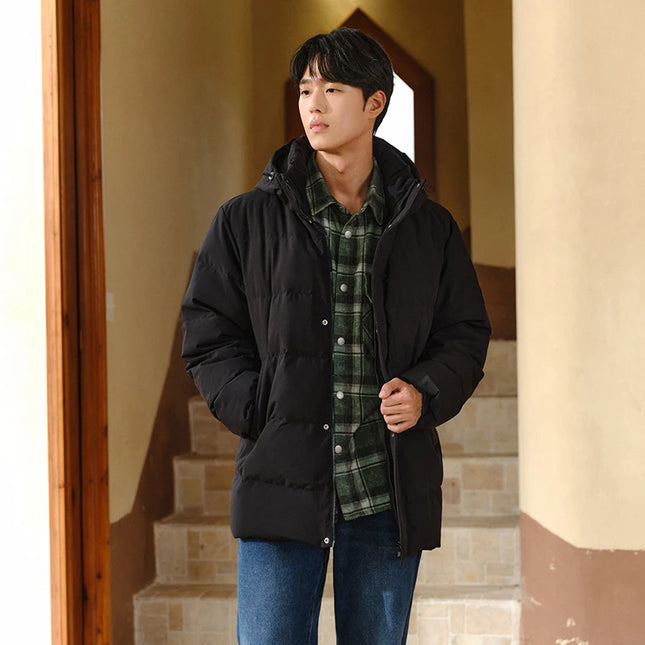 Semir Down Jacket Men 2026 Winter New Hooded Mid-Length Thick Versatile Coat