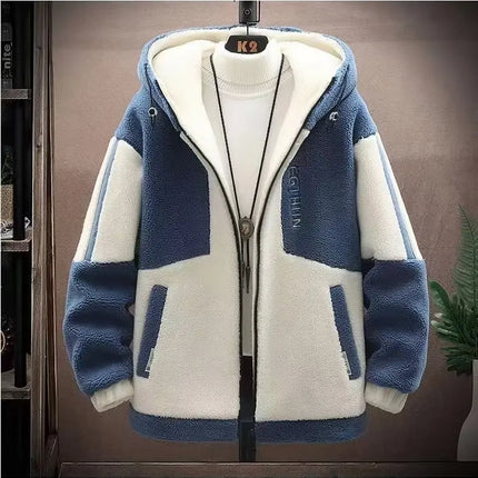 2025 Men's Lamb Wool Jacket Autumn Winter Loose Padded Thickened Jacket Plus Size 6XL 110kg Also Wearable Clothes Cardigan