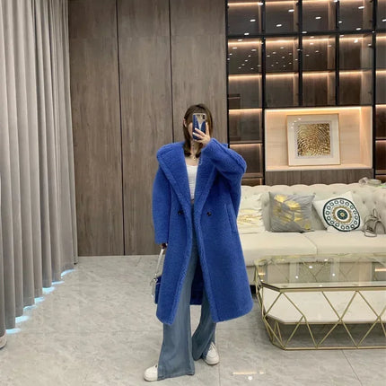 Max Teddy Coat 62% Alpaca 26% Wool 12% Silk Coat Winter Thicken Women's Coat