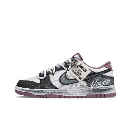 Sneakers Personalizzate Nike Dunk Post-Apocalyptic Wasteland Graffiti, Scarpe da Skate Trendy Nere a Profilo Basso per Uomo platinumshop