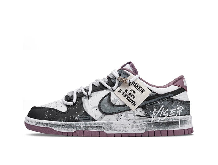 Sneakers Personalizzate Nike Dunk Post-Apocalyptic Wasteland Graffiti, Scarpe da Skate Trendy Nere a Profilo Basso per Uomo platinumshop