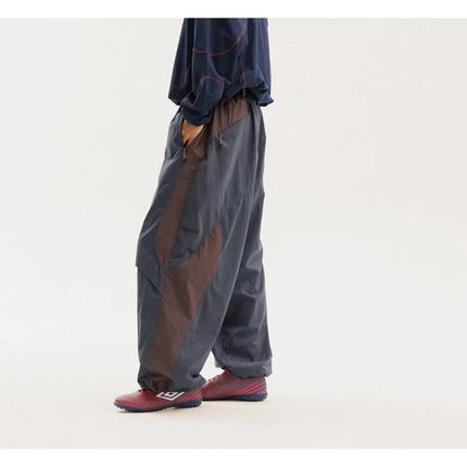 Men Women Splice Fashion Outdoor Loose Casual Lightweight Quick Dry Sports Cargo Baggy Pants Track Trouser Jogger Sweatpants