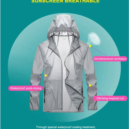 Golf Raincoat Rain Jacket Waterproof Lightweight Quick-Dry UV Sun Protection Breathable Outdoor Sports Men Women Golfing Apparel PlatiNum
