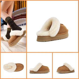 2026 HOT NEW Classic Ultra Mini Platform Boots Leather Suede Wool Comfort Winter Womens Fur Slippers ‮04-53 seziS uggS