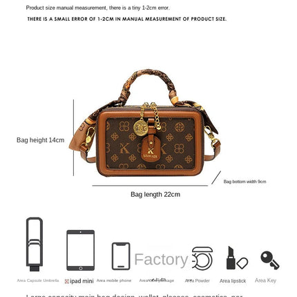 Brand Women's Bag 2025 New Style Light Luxury Western Style High Quality Handbag Designer Casual Versatile Crossbody Bag PlatiNum