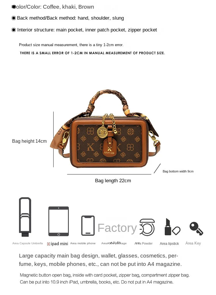 Brand Women's Bag 2025 New Style Light Luxury Western Style High Quality Handbag Designer Casual Versatile Crossbody Bag PlatiNum