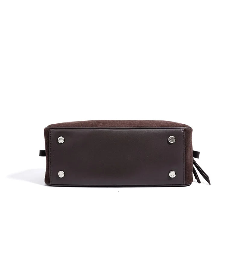 MENDY Borsa in pelle scamosciata Borsa a tracolla con cuscino in pelle Borsa casual ascellare da donna unica in morbida pelle Novità nella borsa tote Designer di lusso