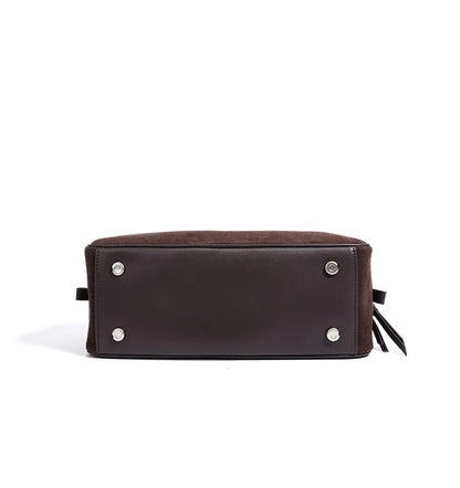 MENDY Borsa in pelle scamosciata Borsa a tracolla con cuscino in pelle Borsa casual ascellare da donna unica in morbida pelle Novità nella borsa tote Designer di lusso