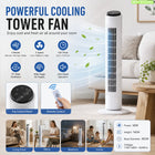 Ventilatore a torre silenzioso con telecomando, oscillante a 3 velocità 75 °   Ventilatore a Torre Oscillante con Timer e Controllo Superiore, Ventilatore a Torre Senza Pale Salvaspazio per Casa e Ufficio