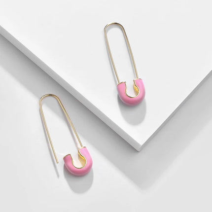 Lussuosa geometria 925 orecchio in argento sterling Ago rosa serie zircone orecchini a cerchio pendenti dolce moda regali di gioielli da sposa platinumshop