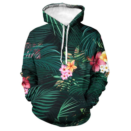 Fashion Rose Floral Hoodies Flower 3D Print Men Women Hip Hop Streetwear Hooded Sweatshirts Oversized Pullovers Top Man Clothing