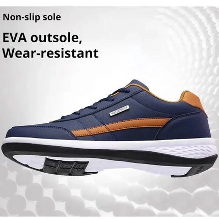 Scarpe da ginnastica da uomo Scarpe casual sportive Scarpe da passeggio da uomo in pelle per esterni Quattro stagioni Fondo morbido
