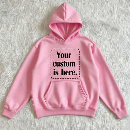 2026 Student Casual Custom Printed Text DIY Hoodie Customized Personalized Hoody Custom Hoodies Text Sweatshirt Clothes