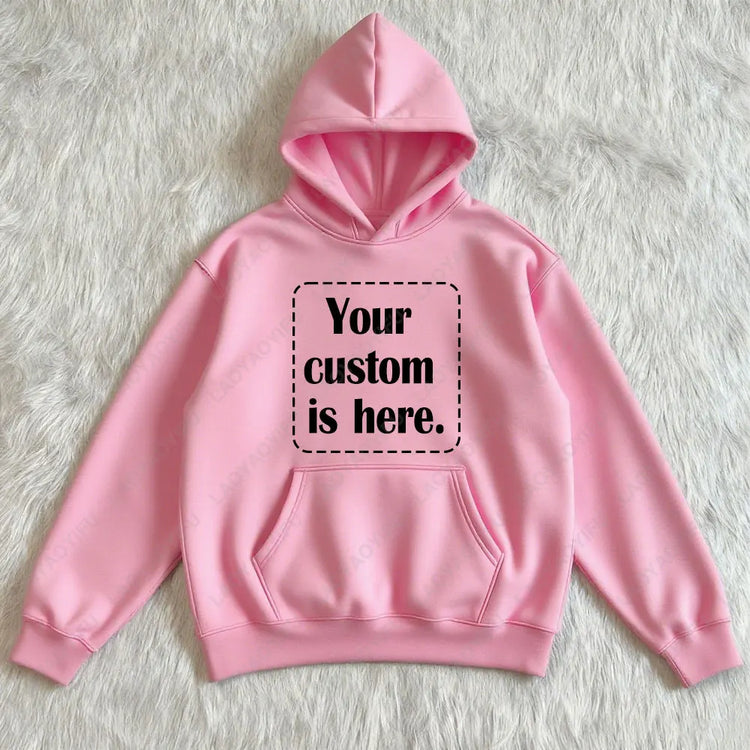 2026 Student Casual Custom Printed Text DIY Hoodie Customized Personalized Hoody Custom Hoodies Text Sweatshirt Clothes