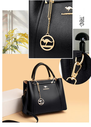 2024 Luxury Women Designer 3 Layers Shoulder Crossbody Sac Ladies Large Capacity Leather Handbags Shopper Brand Messenger Totes PlatiNum