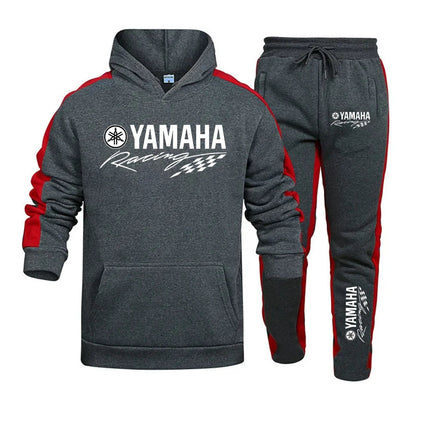 New trendy and fashionable men's Yamaha logo sports suit hooded sweatshirt sports pants high-quality men's daily casual sports j PlatiNum
