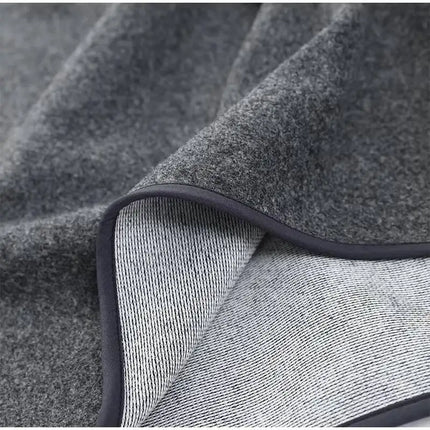 Elegant Big Scarf Collar Women's Coat Fashion Double Breasted Pockets Overcoats 2026 Autumn New High Street Oversize Outerwears