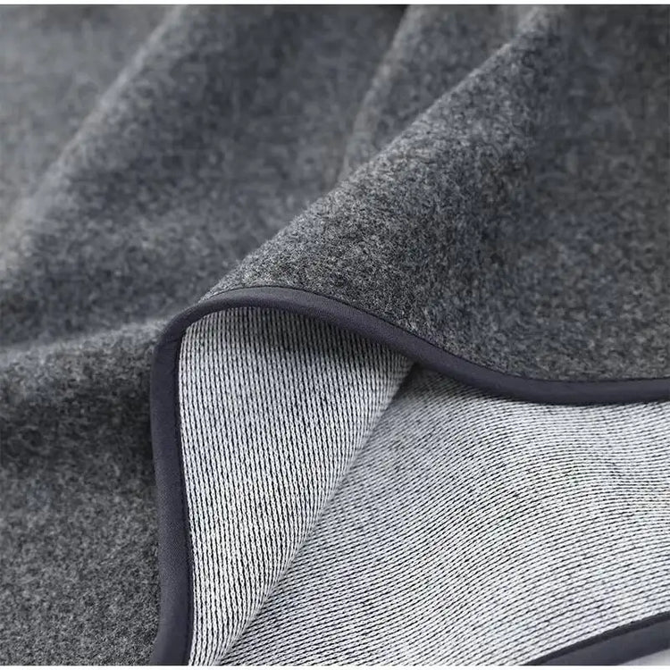 Elegant Big Scarf Collar Women's Coat Fashion Double Breasted Pockets Overcoats 2026 Autumn New High Street Oversize Outerwears