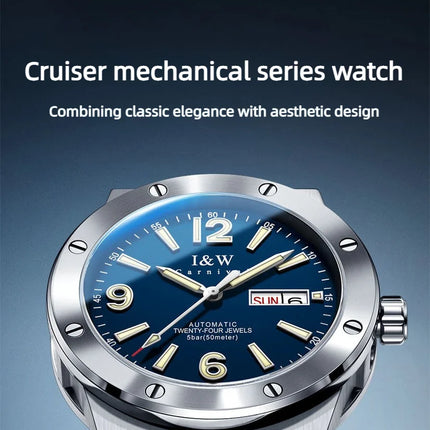 Carnival Brand IW High-End Series Luxury Sapphire Mechanical Watch Men 50M Waterproof Imported Movement Automatic Watches Mens