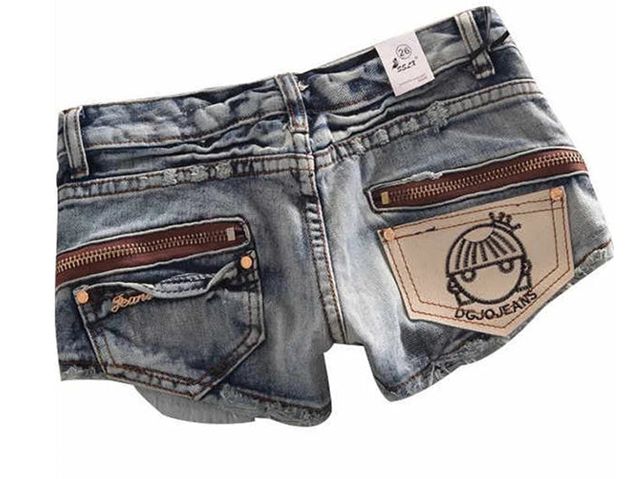 Summer Women Kpop Jean Shorts Abi Y2K 2000s Ripped Denim Hot Pants Grunge Gyaru Japanese American Retro Cyber Punk Harajuku Tide PlatiNum