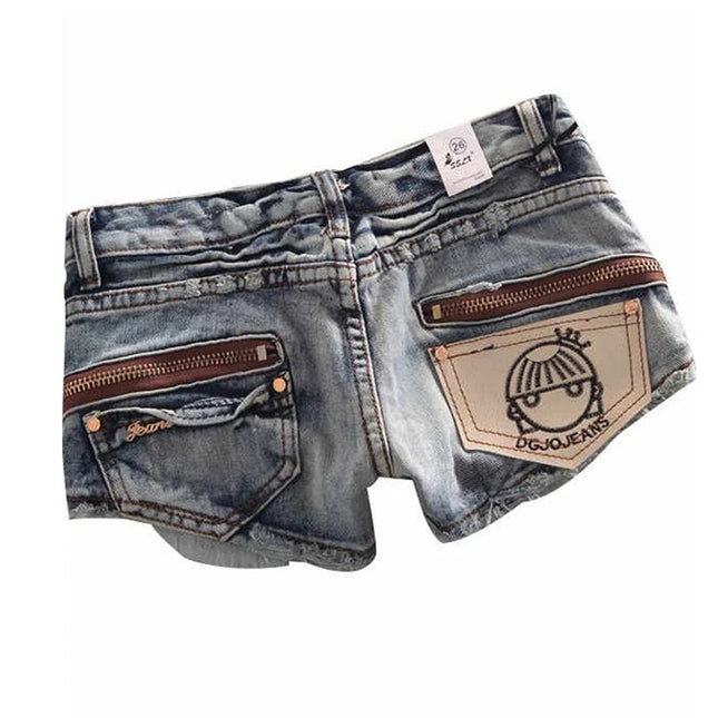 Summer Women Kpop Jean Shorts Abi Y2K 2000s Ripped Denim Hot Pants Grunge Gyaru Japanese American Retro Cyber Punk Harajuku Tide PlatiNum