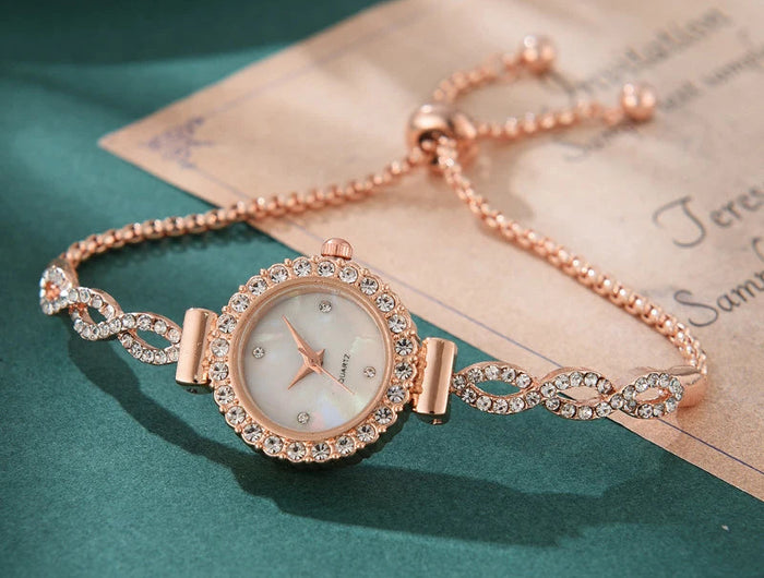 Orologio da donna con strass alla moda, bracciale da donna, orologi al quarzo, orologio Relogio platinumshop