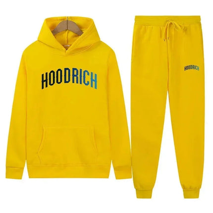 2025 Autumn/Winter Men's and Women's Letter-Printed Sporty Sweatshirt Set - Classic, Retro, Comfortable and Versatile PlatiNum