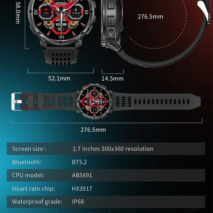 Nuovo T-Rex3 Ultra 1100mAh Batteria Smart Watch GPS Track Bussola IP69K Impermeabile Sport tracker All'aperto Militare Smartwatch platinumshop