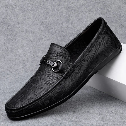 Nuovi Mocassini Neri da Uomo 2026, Scarpe in Pelle di Alta Qualità, Design Elegante, Suola Morbida, Comode Scarpe Casual