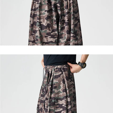 Pantaloni cargo mimetici uomo pantaloni Harem casual oversize da strada uomo pantaloni larghi Harajuku per sport all'aria aperta pantaloni a gamba larga da uomo streetwear