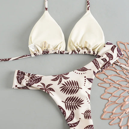 Micro bikini 2026 donne sexy costume da bagno costumi da bagno bikini femminile set brasiliano biquini stampa costume da bagno costume da bagno beachwear