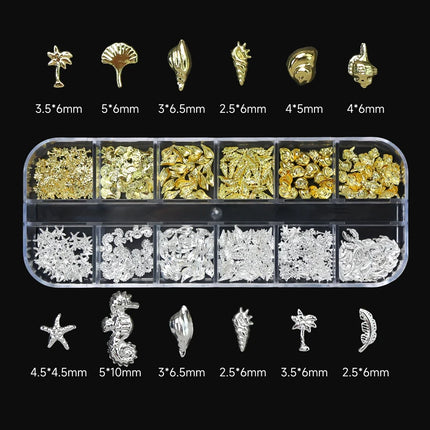 12Grid 3D Halloween Punk Retro Alloy Cross Nail Charms Y2k Gothic Metal Gun Black Silver Skull,Cross Nail Art DIY Cool Nail Part