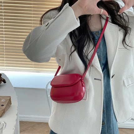 Womens Small Messenger Bag Solid PU Leather Shiny Shoulder Bag Fashion Saddle Bags Flip Buckle Phone Coin Purse Lipstick Storage PlatiNum