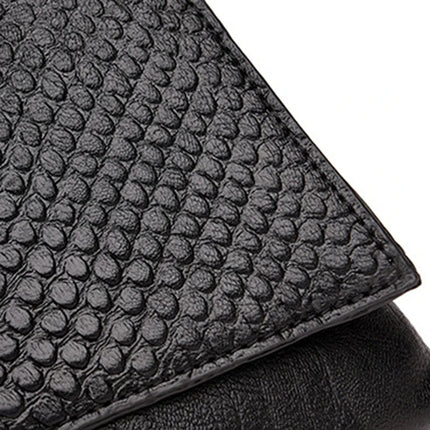 Female Shoulder Messenger Bags Casual Crossbody Bag Black PU Leather 2024Trend Women Stone Print Chain Envelope Clutch Purses PlatiNum