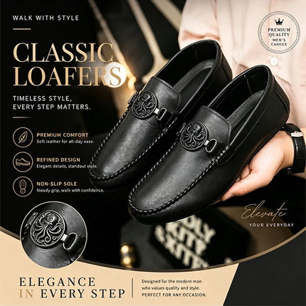 Mocassini da uomo in stile britannico, scarpe da ufficio casual da uomo, comode scarpe basse slip-on, scarpe da guida traspiranti e antiscivolo da uomo