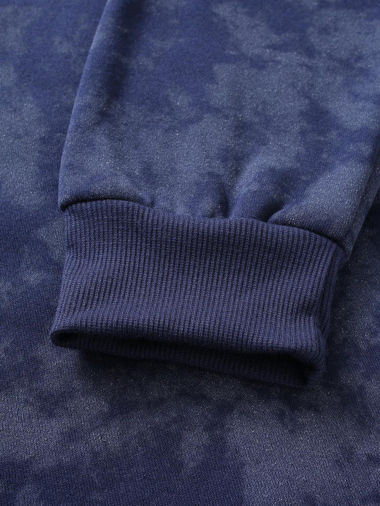 Unisex Vintage-Style Distressed Sweatshirt with Rose Print